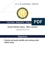 Acute Kidney Injury - Mini Lecture: Updated 02/2013