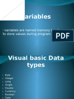 Visual Basic Data Types and Variables