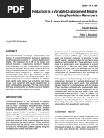 Vibration Reduction in A Variable Displacement Engine Using Pendulum Absorbers