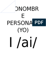 Pronombre Personal I