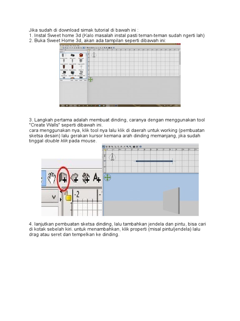 Tutorial Menggunakan Aplikasi Sweet Home 3D | PDF