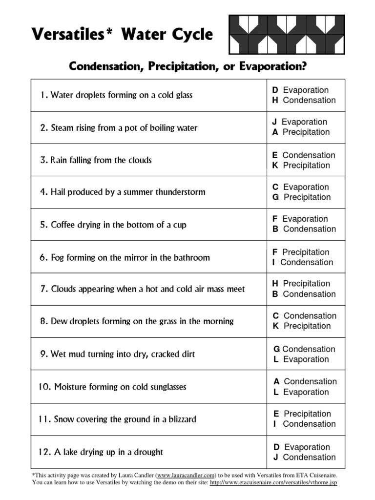 Water Cycle Versatile S | PDF | Condensation | Precipitation