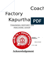 Rail Coach Factory Kapurthala: Acknowledgement