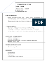 MR - Yogendra Kumar Khatik: Curriculum-Vitae