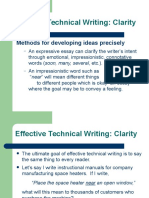 Effective Technical Writing: Clarity: Methods For Developing Ideas Precisely