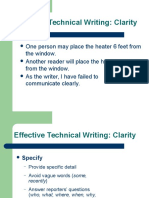 Effective Technical Writing: Clarity