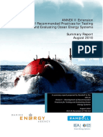 IEA OES Annex II - Development of Recommended Practices For Testing and Evaluating Ocean Energy Systems