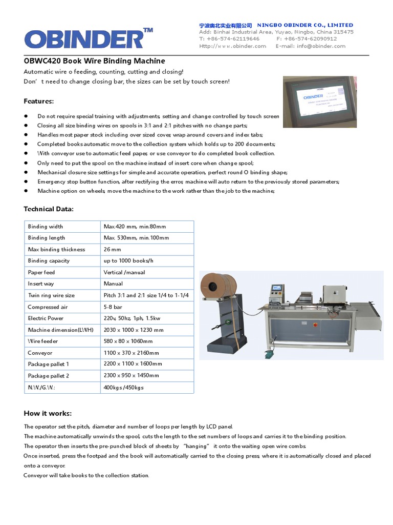 Automated Book Binding Solutions | PDF | Wire | Paper