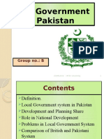 Local Government of Pakistan Local Government of Pakistan: Group No.: B