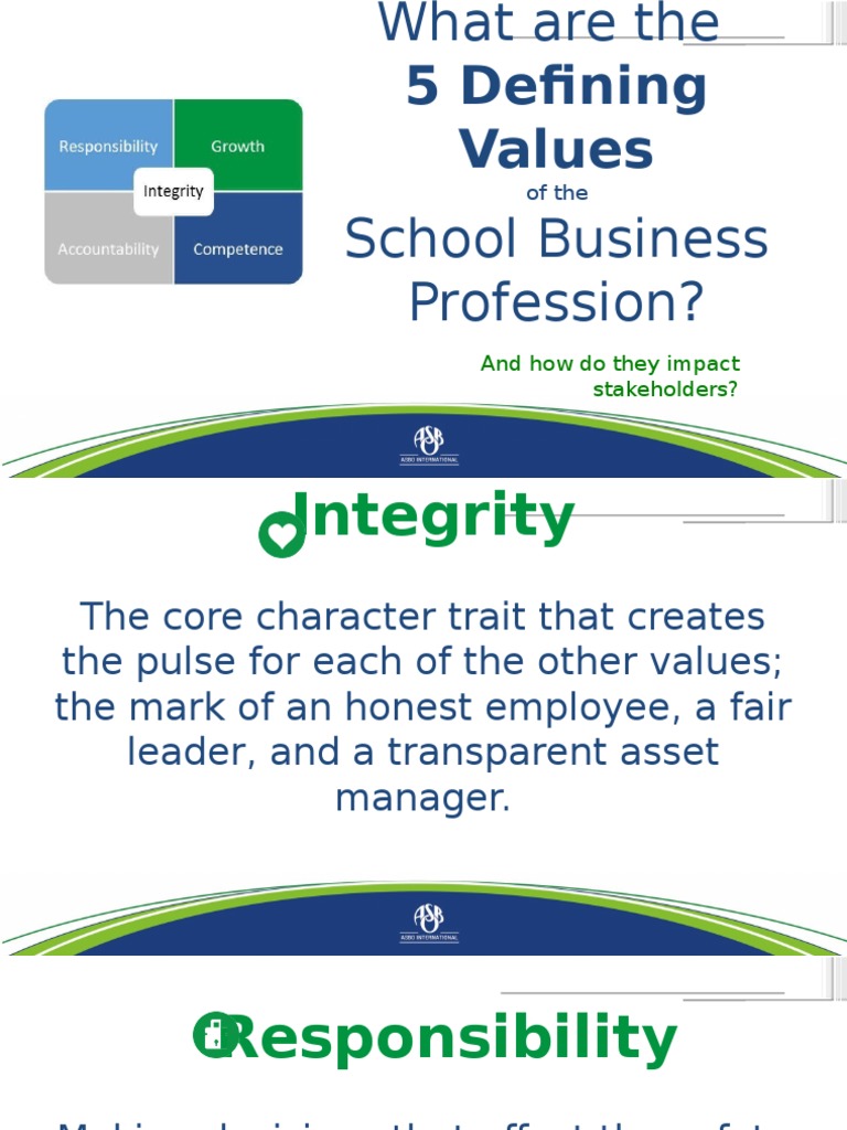 5 Defining Values: of The | PDF | Career & Growth | Self-Improvement