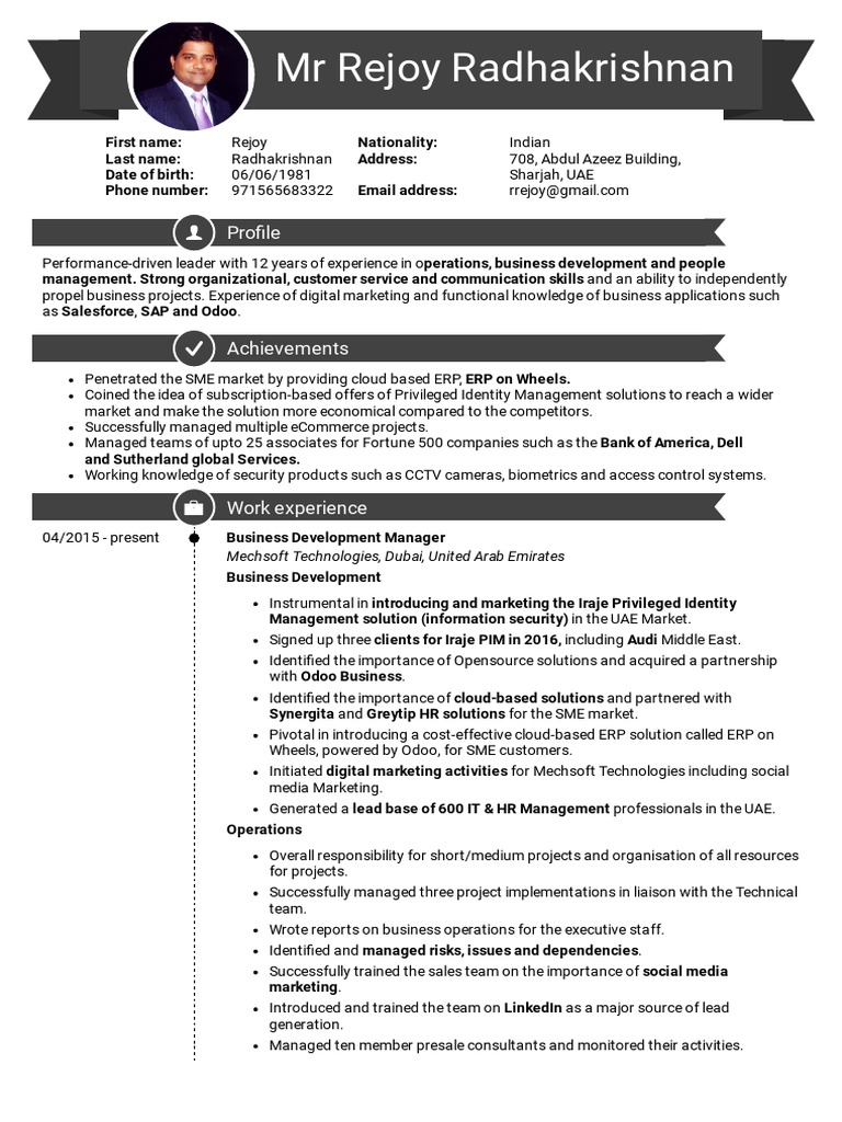 My CV - Rejoy | PDF | Information Security | Enterprise Resource Planning