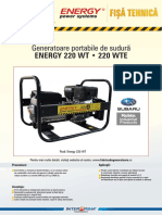Generator pentru sudură Energy 220 WT / WTE