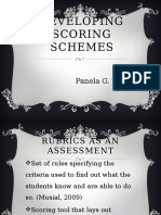 Developing Scoring Schemes