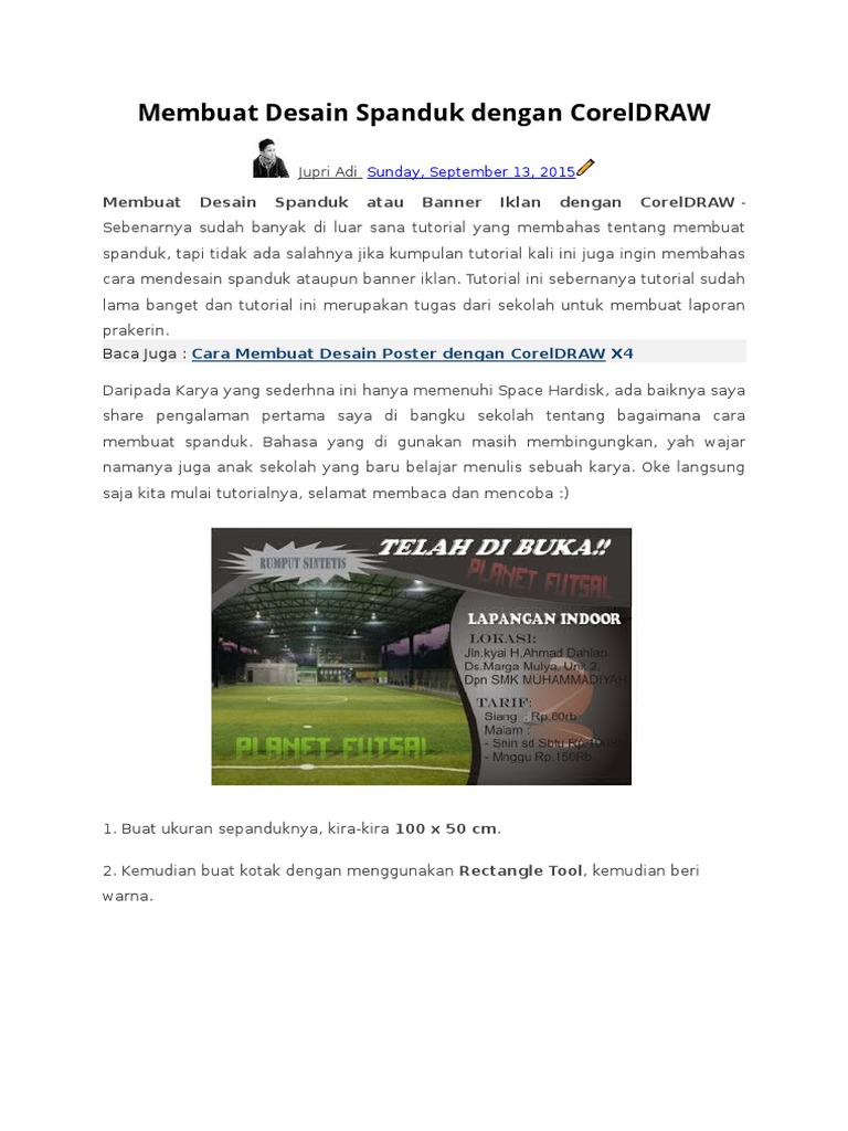  Membuat  Desain  Spanduk  Dengan  CorelDRAW 