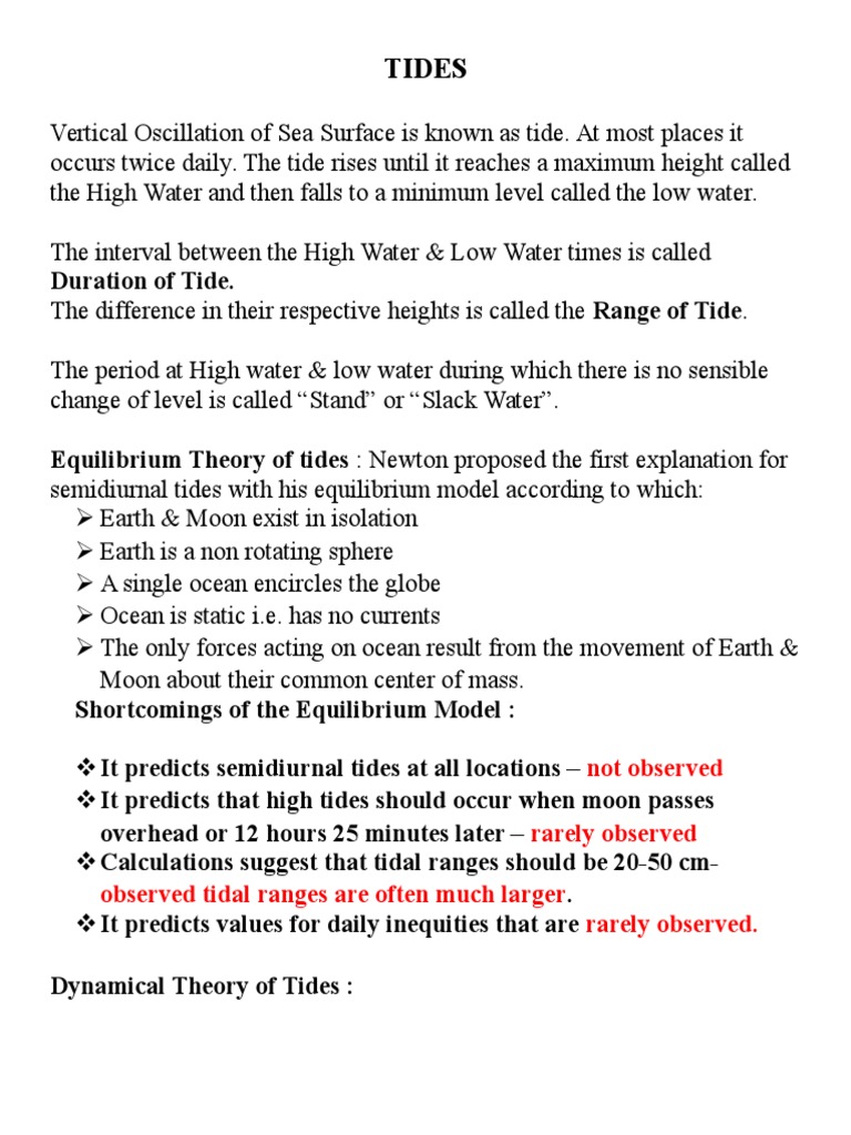 Tidal Theory Easier | PDF | Social Science | Science & Mathematics