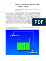 Air To Open/close Valves and Direction of Control Action