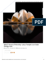 Baha’i House of Worship -Lotus Temple is on Solar Energy Now.