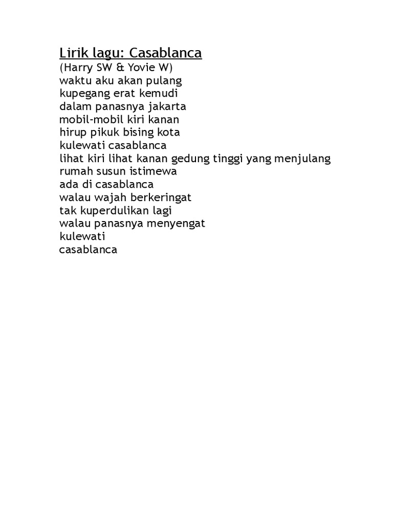 Lirik Lagu Wajah Yang Cantik