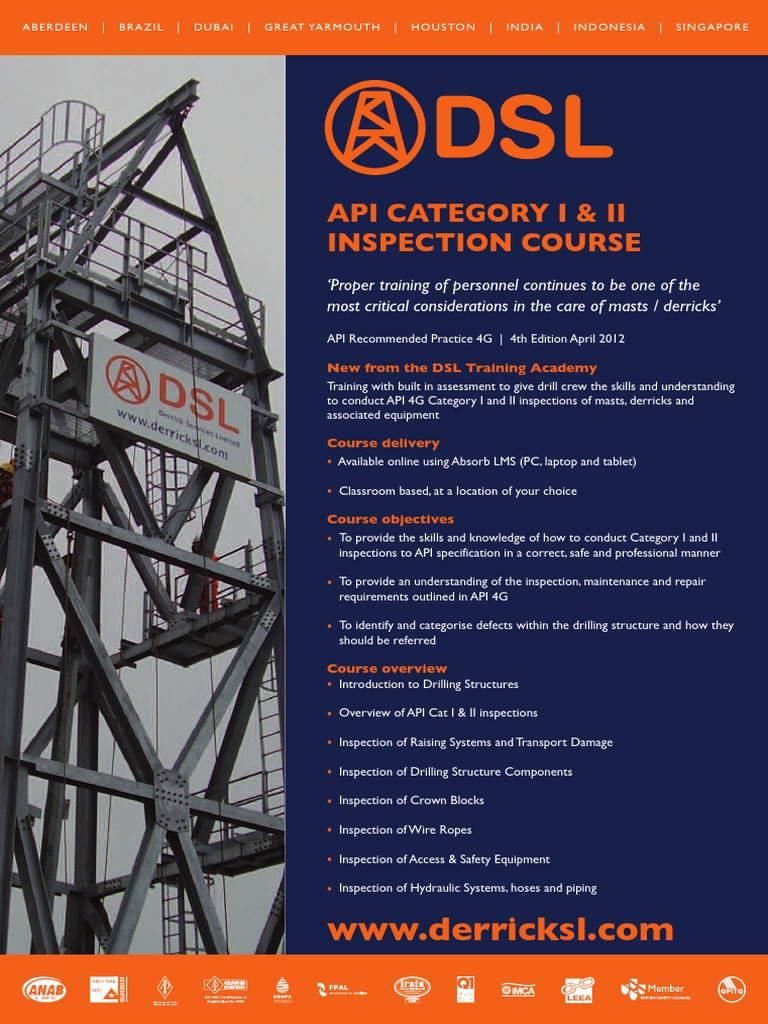 DSL Training for API 4G Inspections | PDF | Technology & Engineering