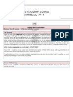 Oh&S Ia Auditor Course Learning Activity: Ohsas 18001 Conformity