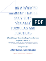 Learn Advanced Microsoft Excel 2007 2010 2013 2016 Visually Formulas Functions Ebook