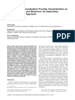 The Effect of Personalization Provider Characteristics On Privacy Attitudes and Behaviors: An Elaboration Likelihood Model Approach