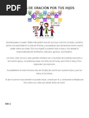 30 Dias De Oracion Por Tus Hijos Oracion Amor