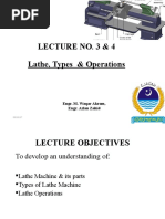 FMP-302 Lecture 3 4 Lathe, Types, Operations