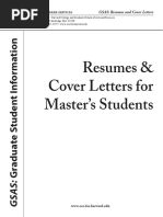 Masters Resume Cover Letters