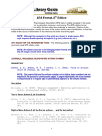 APA Format–6th Edition