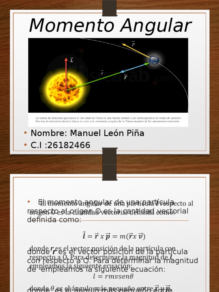 Momento Angular PDF Momento angular Giroscopio