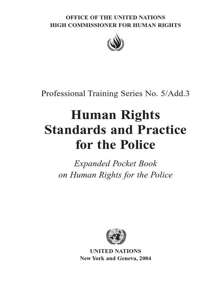 Human Rights Standards for Police Training | PDF | Arrest | Human Rights