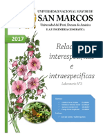 Relaciones Intraespecificas e Interespecificas