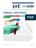 HEMOGRAMA - Valores Normales MD - Sauěde