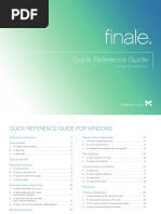 Finale Quick Reference Guide For Windows