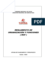 ROF - Dirección Regional de Agricultura Tacna