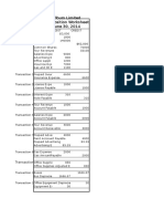 Scenic Tours Limited Financial Position Worksheet As of June 30, 2014