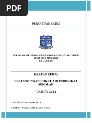 Kertas Kerja Pertandingan Roket Air Pdf
