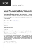 Deposition Perjury Form