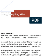 Register Bilang Barayti NG Wika