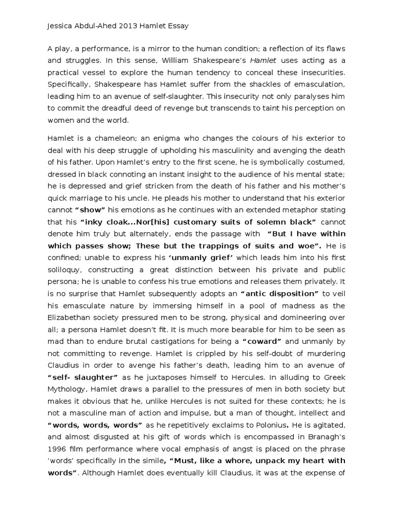 Hamlet essay thesis picture