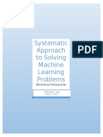 Systematic Approach To Solving Machine Learning Problems: Workshop Prerequisite