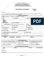 Republic of the Philippines Personal Data Sheet