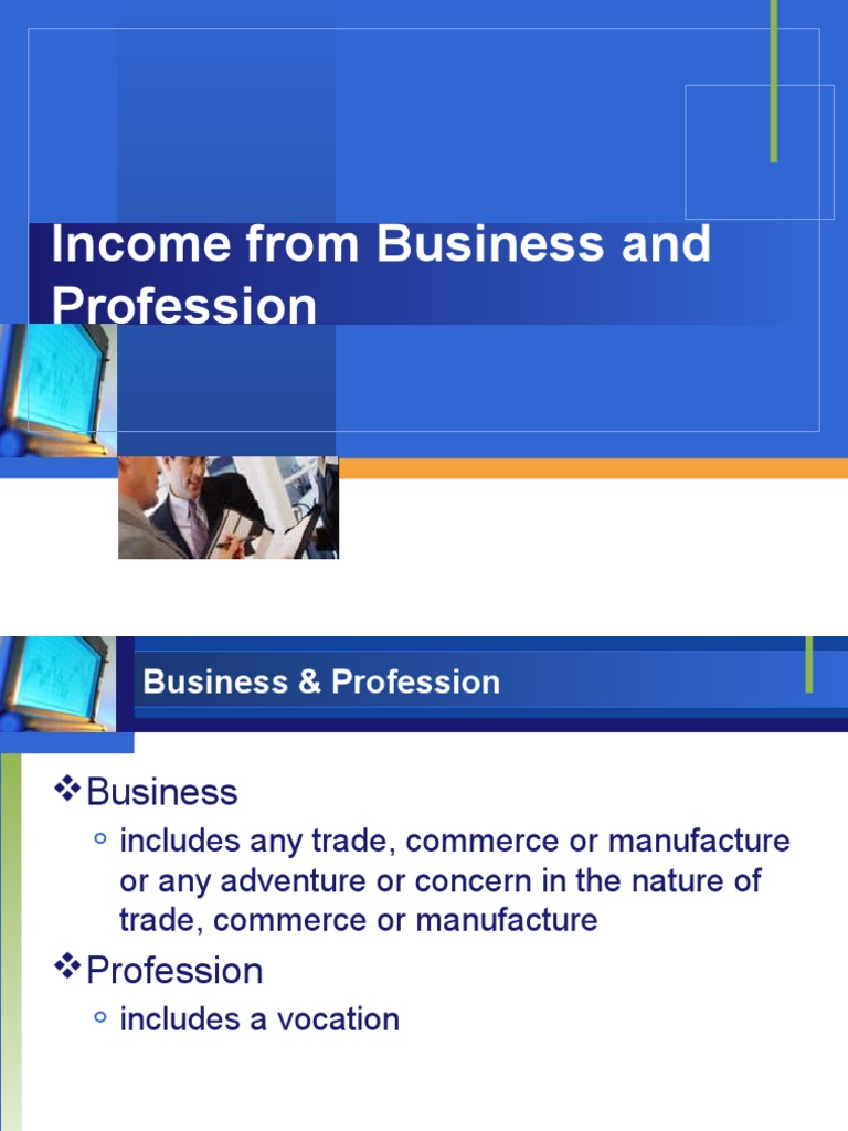 Income From Business And Profession Code