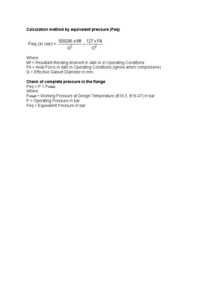 Equivalent Pressure Calculation Method | PDF | Teaching Methods & Materials