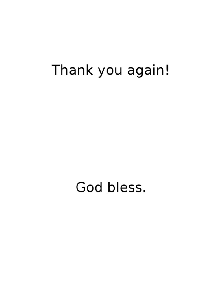 Thank You Again | PDF