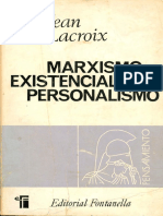 Lacroix, Jean - Marxismo Existencialismo Personalismo PDF
