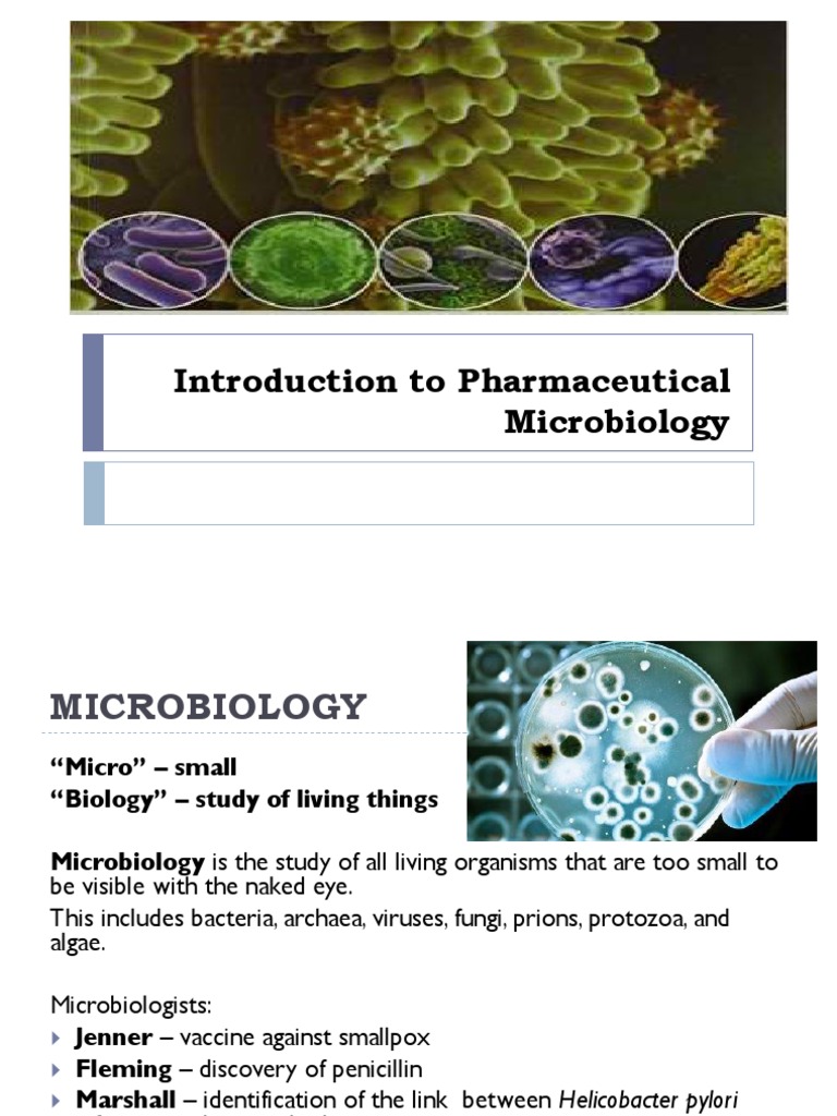 Introduction To Pharmaceutical Microbiology PDF Cell (Biology) Microbiology