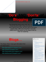 The Do's' AND Don'ts'