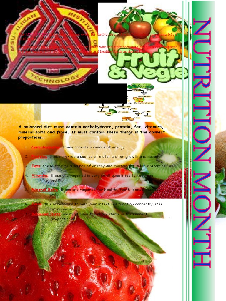 Nutrition Month Balanced Diet Event | PDF | Self-Improvement | Wellness